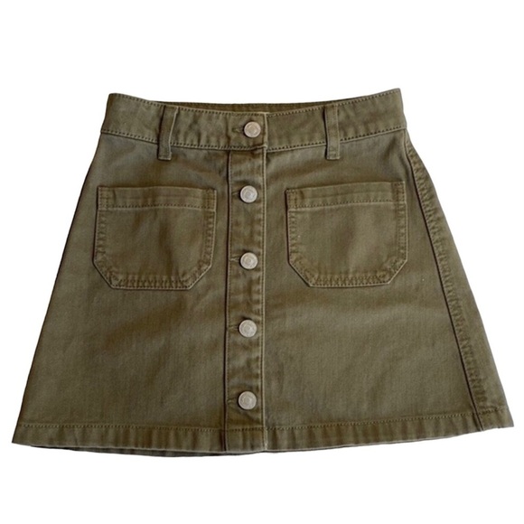 𝅺SKY and sparrow‎ olive green mini skirt size-0 - Picture 1 of 7